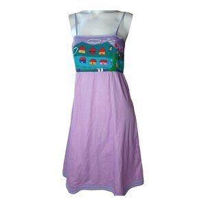 Hyacinth Mexico vintage cotton dress hand embroidered